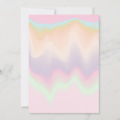 パステルモダンカラーブレンドバースデーパーティーカスタム 招待状 (裏面)