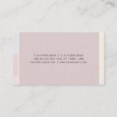 パステルモダンカラープロフェッショナルシンプルテンプレート 名刺 (裏面)