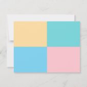 パステルモダンカラー手書きスクリプトテンプレート ノートカード (裏面)