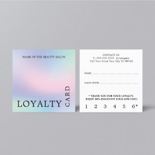パステルモダンカラー美しいサロン ロイヤリティカード