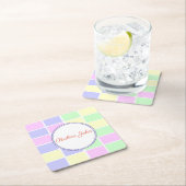 パステルモダンカラー スクエアペーパーコースター (インサイチュ)