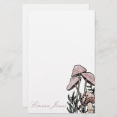 パステルモダンキノコ 便箋 (正面/裏面)