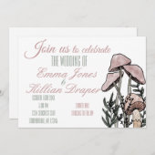 パステルモダンキノコ 招待状 (正面/裏面)