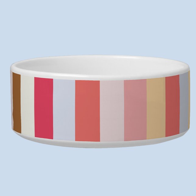 パステルモダンキャンディストライプー ボウル (Striped pastel pet bowl)