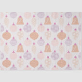 パステルモダンクリスマスオーナメントズホワイトクリスマス 薄葉紙 (正面)