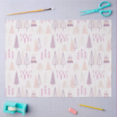 パステルモダンクリスマスツリーズピンククリスマス 薄葉紙 (クラフト)