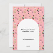 パステルモダンクリスマスパターン シーズンカード (裏面)