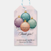 パステルモダンクリスマス飾りベビーシャワー ギフトタグ (正面)