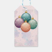 パステルモダンクリスマス飾りベビーシャワー ギフトタグ (裏面)