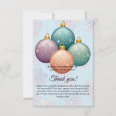 パステルモダンクリスマス飾りベビーシャワー サンキューカード (正面)