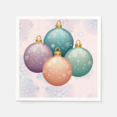 パステルモダンクリスマス飾りベビーシャワー スタンダードカクテルナプキン (正面)