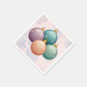 パステルモダンクリスマス飾りベビーシャワー スタンダードカクテルナプキン (角)