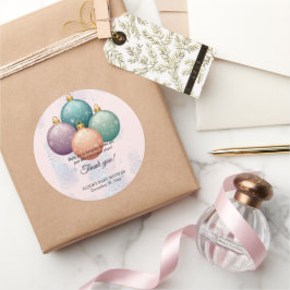 パステルモダンクリスマス飾りベビーシャワー ラウンドシール