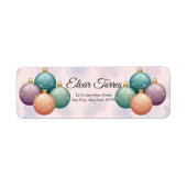 パステルモダンクリスマス飾りベビーシャワー ラベル (正面)