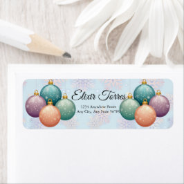 パステルモダンクリスマス飾りベビーシャワー ラベル