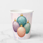 パステルモダンクリスマス飾りベビーシャワー 紙コップ (裏面)