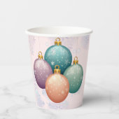 パステルモダンクリスマス飾りベビーシャワー 紙コップ (正面)