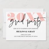 パステルモダンググラデーションラッドパーティの招待状ピンク 招待状 (正面)