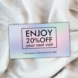 パステルモダングラディエントはっきりしたサロン 割引カード