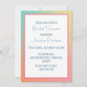 パステルモダングラディエントクラシックブライダルシャワー 招待状 (正面)