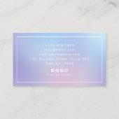 パステルモダングラデーショグラデーションン、ソーシャルメディアアイコン 名刺 (裏面)