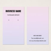 パステルモダングラデーションetsyイヤリング表示カード (正面&裏面)