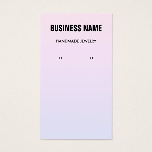 パステルモダングラデーションetsyイヤリング表示カード (正面)