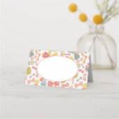 パステルモダングラフィック蝶パターン プレイスカード (正面)