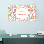 パステルモダングラフィック蝶パターン 横断幕 (トレードショー)