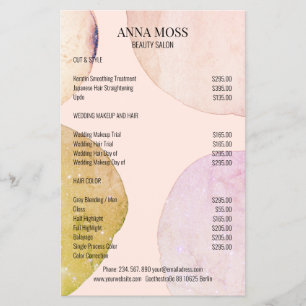 パステルモダングリッターフライヤー チラシ