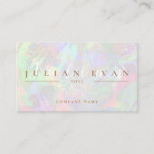パステルモダングリッターホログラフィックオーラ美しい 名刺 (正面)