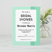 パステルモダングリーンブライダルシャワー招待カード 招待状 (スタンド正面)
