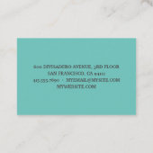 パステルモダングリーン美しいユーパーソナライズされたネーム 名刺 (裏面)