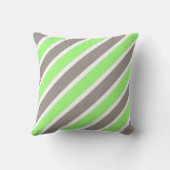 パステルモダングリーン&グレイストライプズ クッション (裏面)