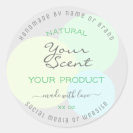 パステルモダンサークル付き製品包装ラベル ラウンドシール