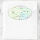 パステルモダンサークル付き製品包装ラベル 楕円形シール (バッグ)