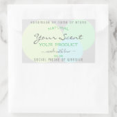 パステルモダンサークル付き製品包装ラベル 長方形シール (バッグ)