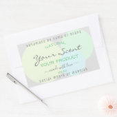 パステルモダンサークル付き製品包装ラベル 長方形シール (封筒)