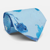 パステルモダンシェードの青い海の抽象芸術 ネクタイ (ロール)
