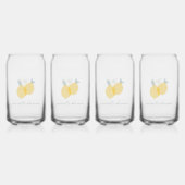 パステルモダンシトラスレモンズパターン名前をカスタムする ガラス缶 (裏面)