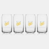 パステルモダンシトラスレモンズパターン名前をカスタムする ガラス缶 (正面)