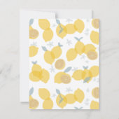 パステルモダンシトラスレモンズパターン名前をカスタムする ノートカード (裏面)