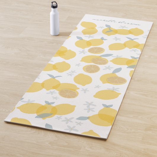 パステルモダンシトラスレモンズパターン名前をカスタムする ヨガマット (インサイチュ)