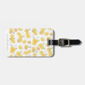 パステルモダンシトラスレモンズパターン名前をカスタムする ラゲッジタグ (正面横)