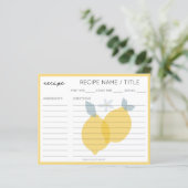 パステルモダンシトラスレモンレシピカード (スタンド正面)