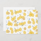 パステルモダンシトラスレモン模様 シーズンポストカード (正面/裏面)