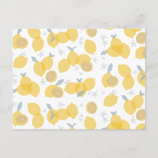 パステルモダンシトラスレモン模様 シーズンポストカード (正面)