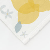 パステルモダンシトラスレモン模様 フリースブランケット (角)