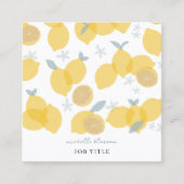 パステルモダンシトラスレモンQRコード スクエア名刺 (正面)