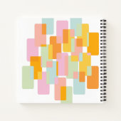 パステルモダンジオメトリックパーソナライズされた形状 ノートブック (裏面)